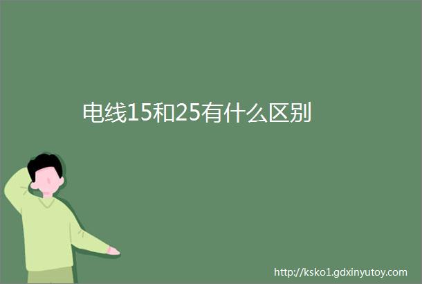 电线15和25有什么区别